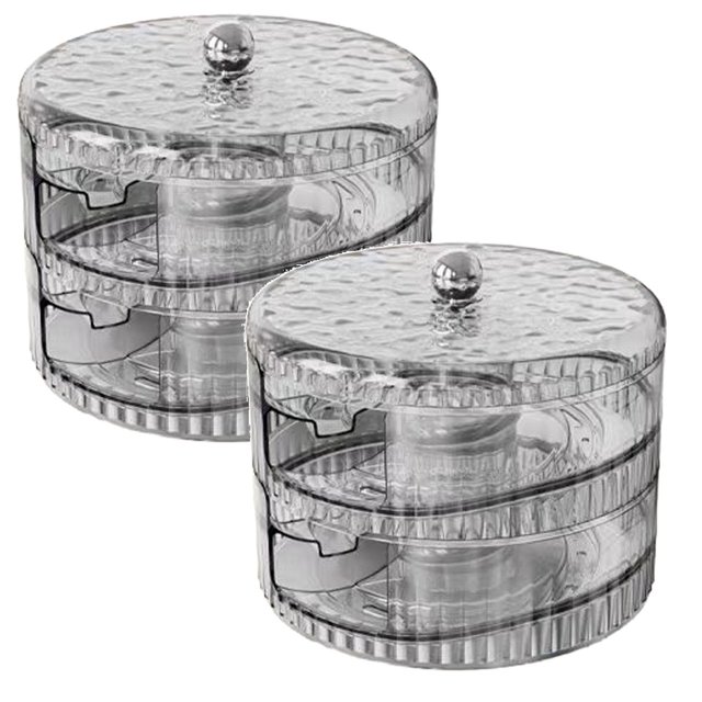 Oleegame 2PC Produce Storage Stackable Egg Dispensers And Storage | Refrigerator Automatic Rolling Egg Containers | Space Saving Refrigerator Storage Rolling Egg Dispensers And Arrangers Gray