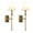 Antique, variant on Pathson Set of 2 Classic Wall Sconce with Flared White Textile Lamp Shade Chrome Stand for Bedroom Living Room