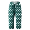 thumbnail image 5 of ANINEO Women Polka Dot Fashion Comfortable Casual Mid Waist Sport Pants Boho Ladies Solid Color Summer Trousers, 5 of 5