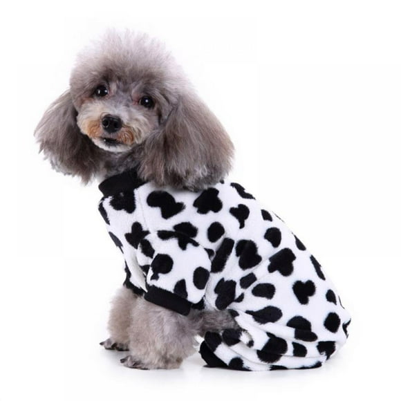 Small Pet Pajamas Cow Pattern- Cute Cat Pajamas Onesie Soft Puppy Rompers Pet Jumpsuits Cozy Bodysuits for Small Dogs and Cats