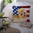 thumbnail image 3 of Carolines Treasures BB9668PW1414 Morkie Patriotic Fabric Decorative Pillow  14Hx14W multicolor, 3 of 4