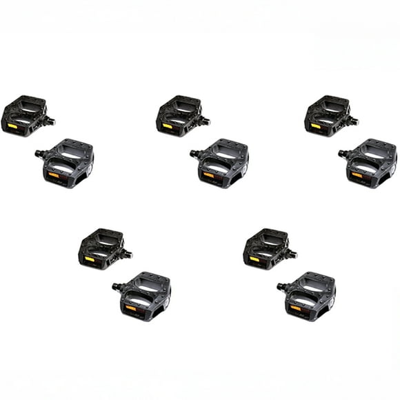 Paquete de 5 Pedales para bicicleta BMX de plástico 9/16 con reflejante