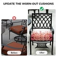 thumbnail image 5 of Outdoor Patio Cushion Covers 4 Pack Red Eucalyptus Patio Chair Cushion Covers with Ties and Zipper Watercolor Leaves Waterproof Outdoor Seat Cushion Covers for Patio Furniture 20"x18", 5 of 9