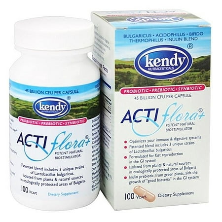 Kendy Nutraceuticals ActiFlora Plus prébiotiques Probiotic symbiotiques Capsules, 100 Ct