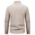 thumbnail image 5 of RMGVDSD Mens Full Zip Cardigan Sweater Winter Sweater Coat Fashionable Casual Cardigan Stand Collar Knitted Jacket Fall Winter Cardigans Thermal Sweater Tops, 5 of 5
