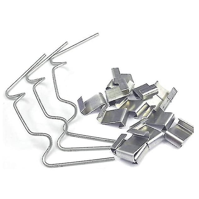 Clips para acristalamiento de invernadero Fijación de panel de vidrio Superposición de acero inoxidable Cuidado del jardín 50 piezas Clips W+z