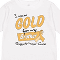 thumbnail image 4 of Inktastic I Wear Gold for my Brother-Support, Hope, Cure Boys or Girls Long Sleeve Toddler T-Shirt, 4 of 5