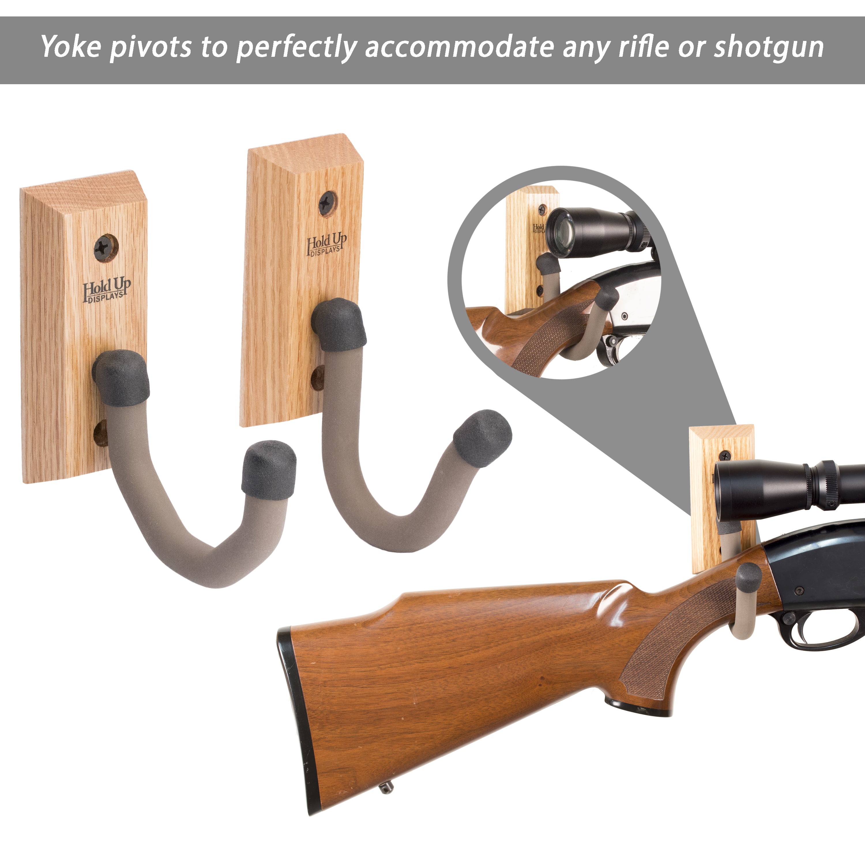 10 SETS TOTAL Wall Mount Gun Rack Hooks Shotgun Bow Rifle Hangers 
