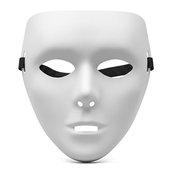 Unique Bargains Halloween Masquerade Mask, Plastic Face Mask for Costume Party White