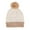 Beige, variant on Two Tone Knit Winter Beanie Hat with Pom (Women)