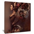 thumbnail image 2 of Sexy Woman in Burning Paper - Portrait Canvas Art Print, 2 of 3