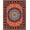 Red, Pattern 5, variant on ODIKA 4' x 6' Machine Washable Non-Slip Area Rug, Middle Eastern Medallion High Traffic Rug, Blue, 408993