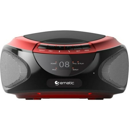 - Ematic CD Boombox with AM/FM Radio, Bluetooth Audio and Speakerphone