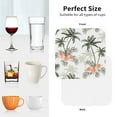 thumbnail image 6 of Pofeuu Vintage Palm Trees Print Coasters for Drinks, 4Pack PU Leather Coasters, Bar Drink Coasters for Tabletop Protection, Furniture from Damage-Square, 6 of 6