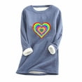 thumbnail image 1 of Birdeem Womens Large Loose Raglan Top Thickened and Velvet Lamb Wool Warm Underlay, 1 of 1