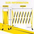 thumbnail image 2 of Fithood Metal Expandable Barricade, 11 Feet Retractable Fence Outdoor, Mobile Safety Barrier Gate, Easily Assembled Expanding Gate with Casters, Collapsible Accordion Barricade Gate Outdoor, 2 of 5