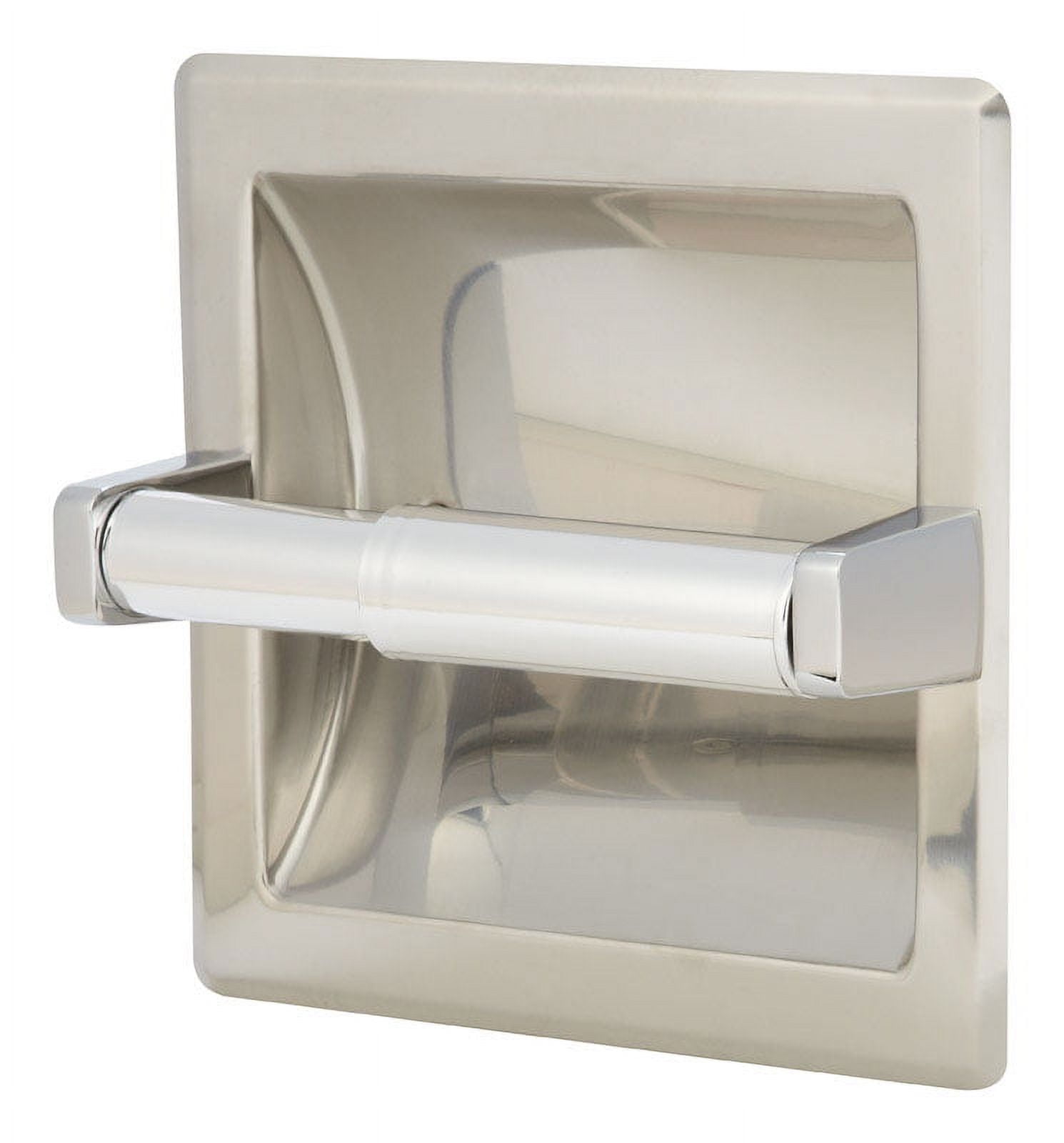 Franklin Brass Futura Recessed Toilet Paper Holder in Chrome, Grey