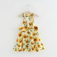 thumbnail image 3 of EnJoCho Blanket with Bow Baby Girls Sunflower Print Sleeveless Backless Floral Dress Outfits Children School Home Fashion Wear, 3 of 9