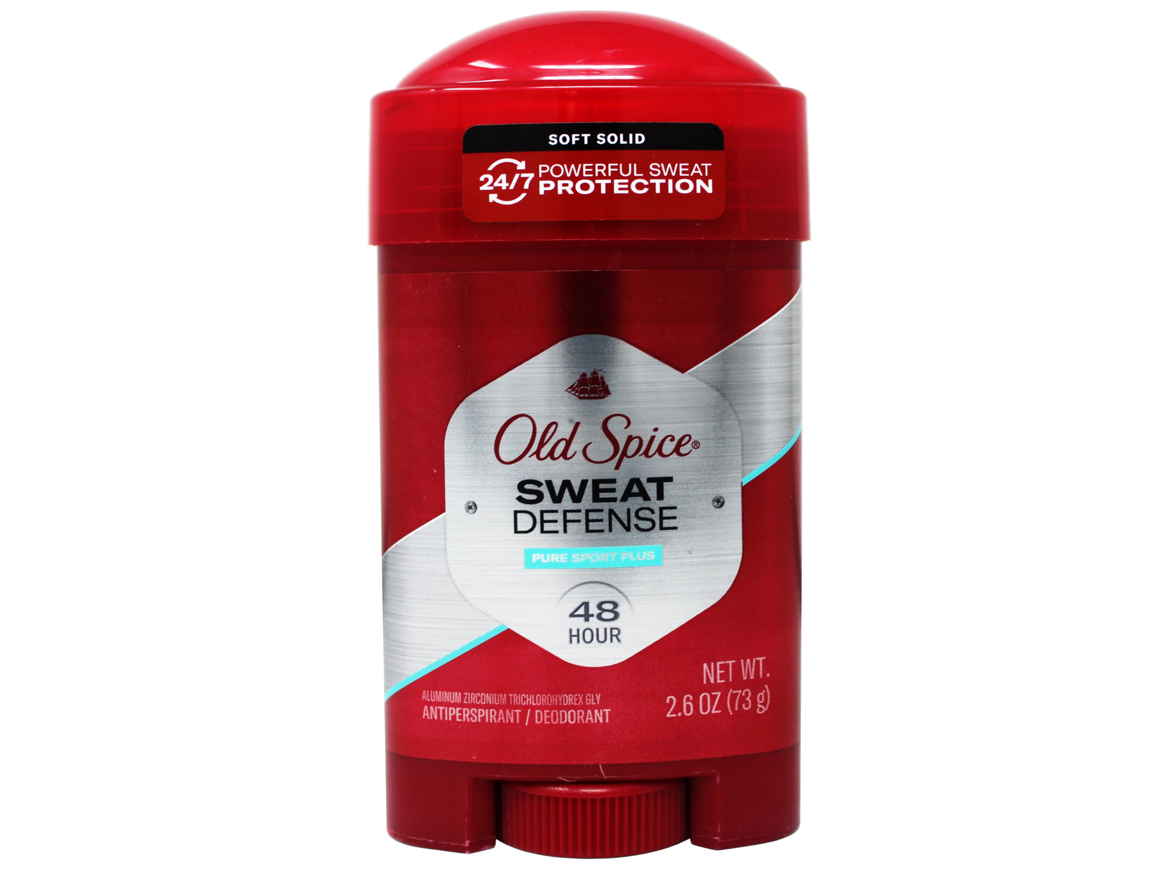2 Pack - Old Spice Sweat Defense Antiperspirant and Deodorant Soft Solid for Men, Pure Sport Plus, 2.6 oz