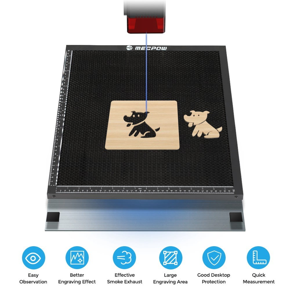 H44 440x440mm Laser Engraver Honeycomb Working Table Board Platform - Compatible with Diode and CO2 Laser Machines-Mecpow