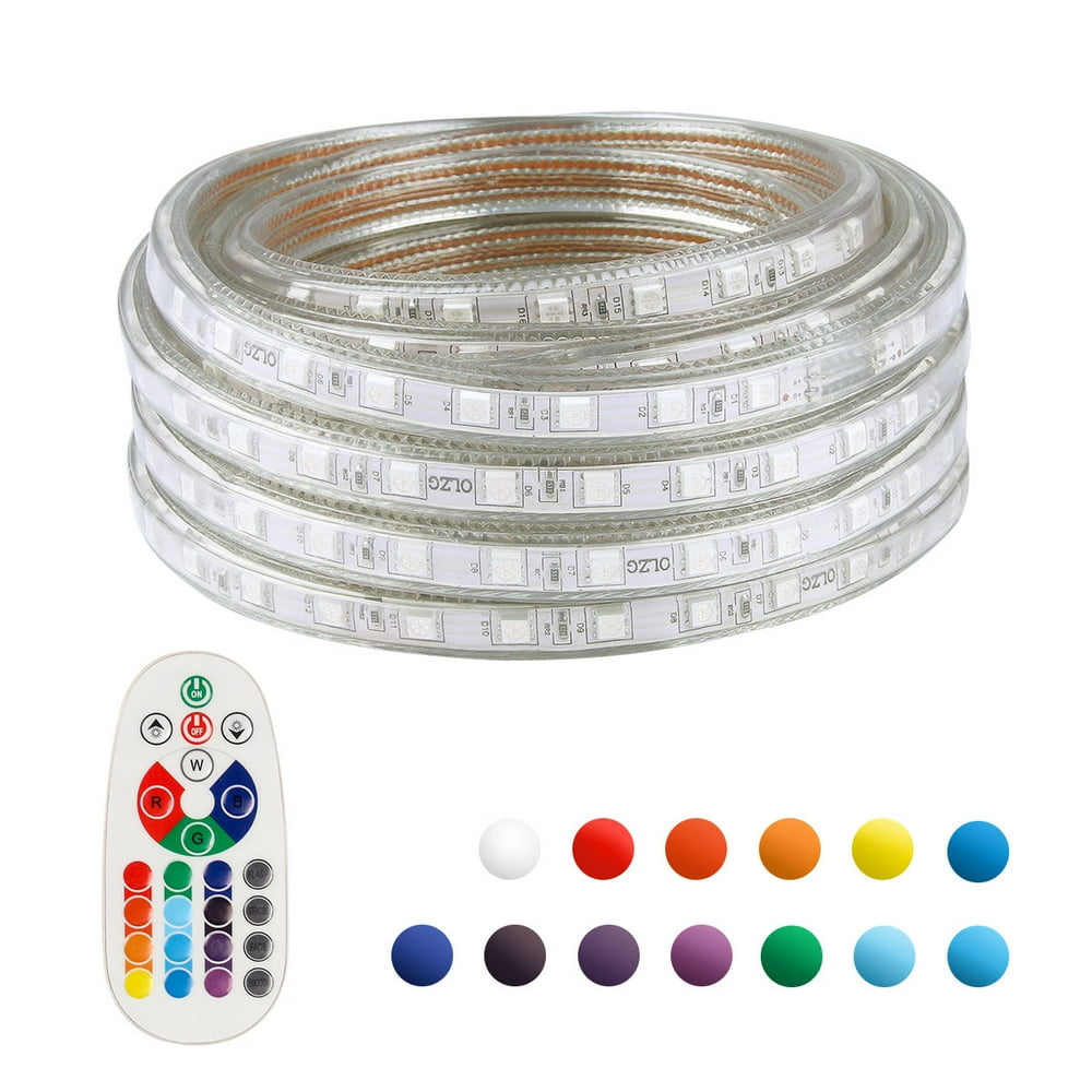 LED Strip Light Remote Controller RGB Waterproof Rope Light Flexible