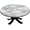 Marble B, variant on Blue Green Octopus Fitted Tablecloth Round Ocean Turtle Theme Elastic Edge Table Cover, Polyester Table Pad Cloth for Indoor Outdoor Party Dinner Patio Decor Fits Tables Up to 52" - 56"