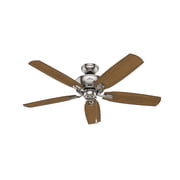 Hunter - Amberlin Indoor Ceiling Fan With Light, 52-inch, Brushed Nickel, Casual-style, 3-speed WhisperWind Motor, 53216, for Living Rooms, Bedrooms