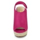 thumbnail image 2 of Sandalias De Cuña Tacón De Plataforma Alpargata Para Mujer Rosa caliente 36, 2 of 6