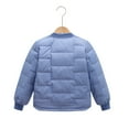 thumbnail image 5 of Boys Girls Puffer Down Jacket for Kids,6-14Y Teen Warm Down Outwear Button Solid Color Light Short Casual Down Outwear, 5 of 7
