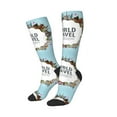 thumbnail image 2 of Daiia Sports Socks World Travel Printed Novelty Crew Socks for Men Women Knee High Socks Cotton Socks Soft & Breathable Support Unisex Socks, 2 of 9