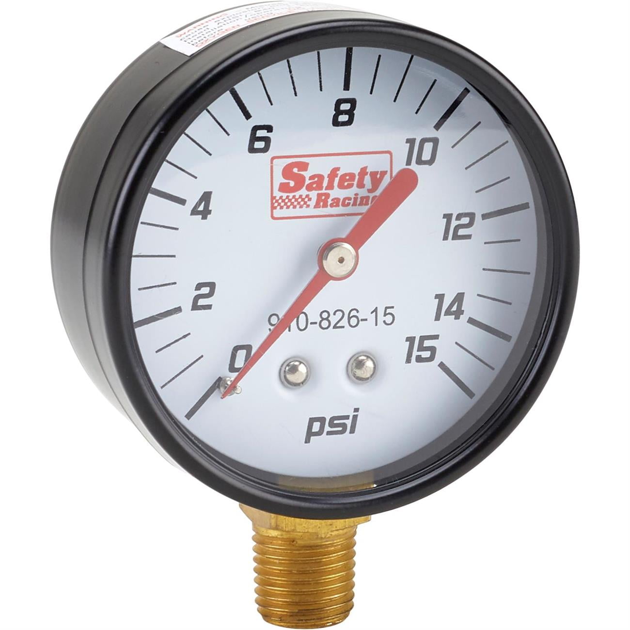 Safety Racing Tire Pressure Gauge Only, 0-15 psi