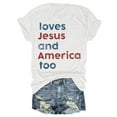 thumbnail image 2 of Summer Tops For Womens T Shirts Loose Fit Casual Crew Neck Loves And America 4Th Of July Patriotic Independence Day Short Sleeve Graphic Tees For Women White S, 2 of 3