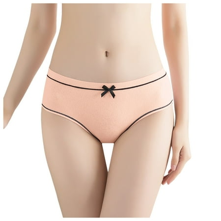 Riforla Womens Underwear Women s Threaded Mid Waist Sexy Cute Plus Size Soaking Wet Air Not Tight Panties Ladies Panties F XXL