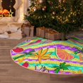 thumbnail image 5 of Rateoe Multicolored Tropical Pattern Christmas Tree Skirt with Ties , Christmas Tree Decorations, Farmhouse Christmas Decor Xmas Holiday Decorations-30", 5 of 6