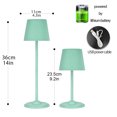 thumbnail image 2 of Peggybuy Touch Cordless Table Lamp 3 Color Stepless Dimming Home Night Lamp (Light Green), 2 of 9