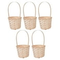 thumbnail image 1 of 5pcs Canasta de tejido de bambú Castera de picnic práctica Canasta de almacenamiento para el hogar, 1 of 5