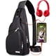thumbnail image 1 of Bolso de hombro impermeable, mochila con tirantes para hombres y mujeres, mochila con tirantes, mochila multiusos para senderismo, bolso cruzado en el pecho JAMW Sencillez, 1 of 5