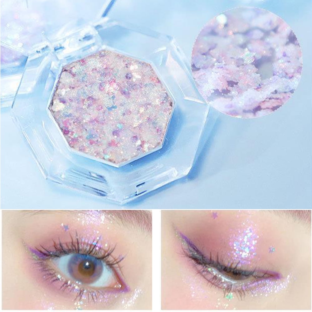 Single Glitter Eyeshadow Non Flying Powder Eye Cosmetic Tool For Party