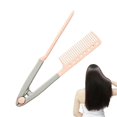 thumbnail image 1 of Peine alisador de cabello para cabello grueso, tipo V, con agarre antideslizante para peinado en seco y mojado, color rosa., 1 of 5