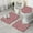 Red And Black, variant on Red and Black Christmas Love Pattern Bathroom Rugs Sets 3 Piece,Toilet Cover Set,Absorbent Non Slip Bathroom Mats Sets with U-Shaped Contour Rug Toilet Rug Set