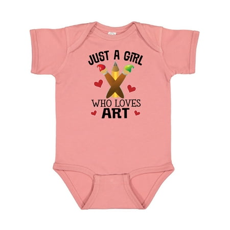 

Inktastic Artist Just A Girl Who Loves Art Gift Baby Girl Bodysuit
