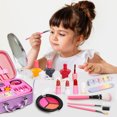 thumbnail image 5 of Flooyes Washable Makeup Kit Cosmetics, Toys for Little Girls Toddlers Dress up Set, Birthday Gift Toys for 3 4 5 6 Years Old Girls (Purple), 5 of 7