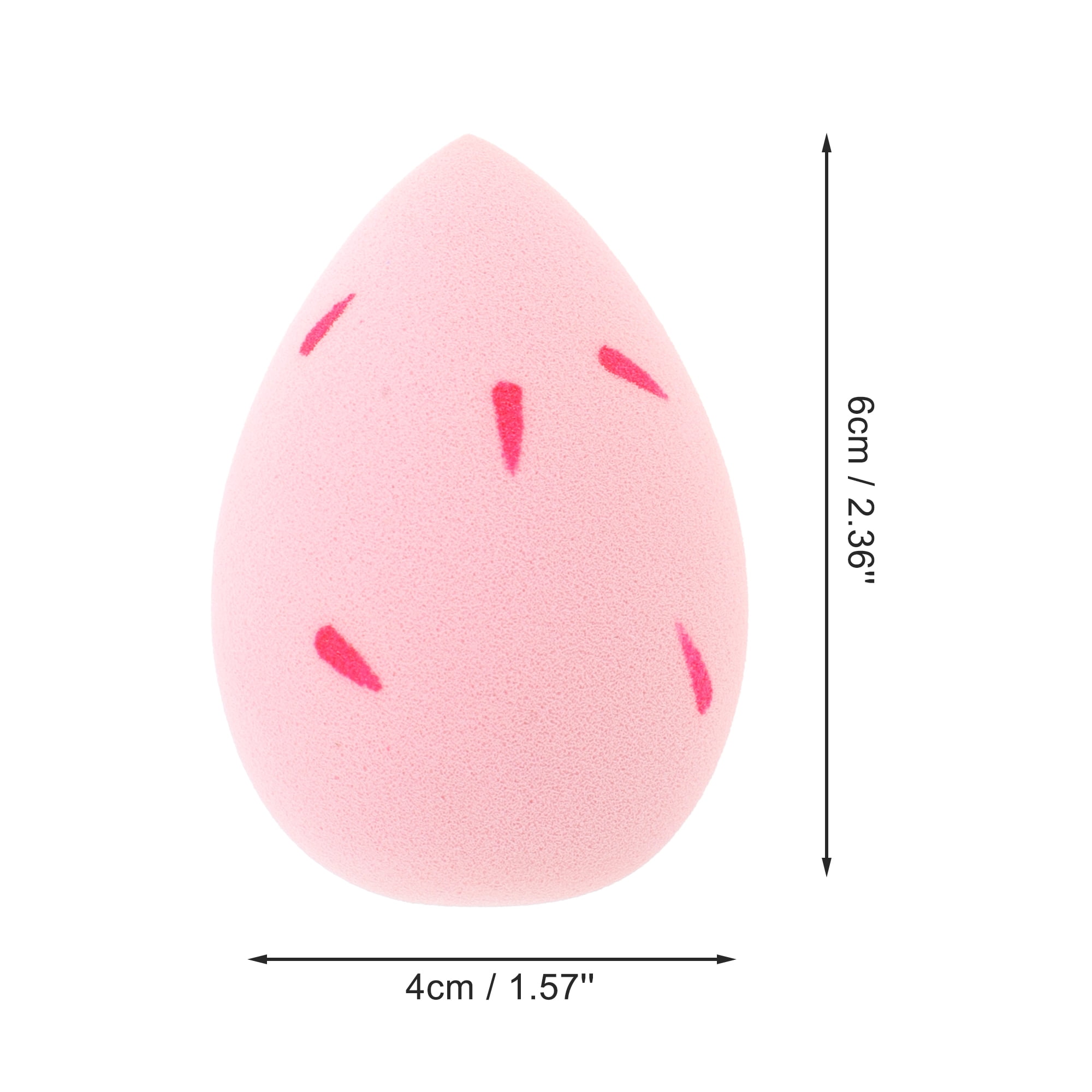 Unique Bargains 1 Pc Willow Leaf Face Makeup Sponge for Makeup Application Pink