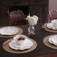 thumbnail image 4 of Beatriz Ball VIDA Croc Reversible Round Placemats Set of 4  16" Silver Gold, 4 of 6