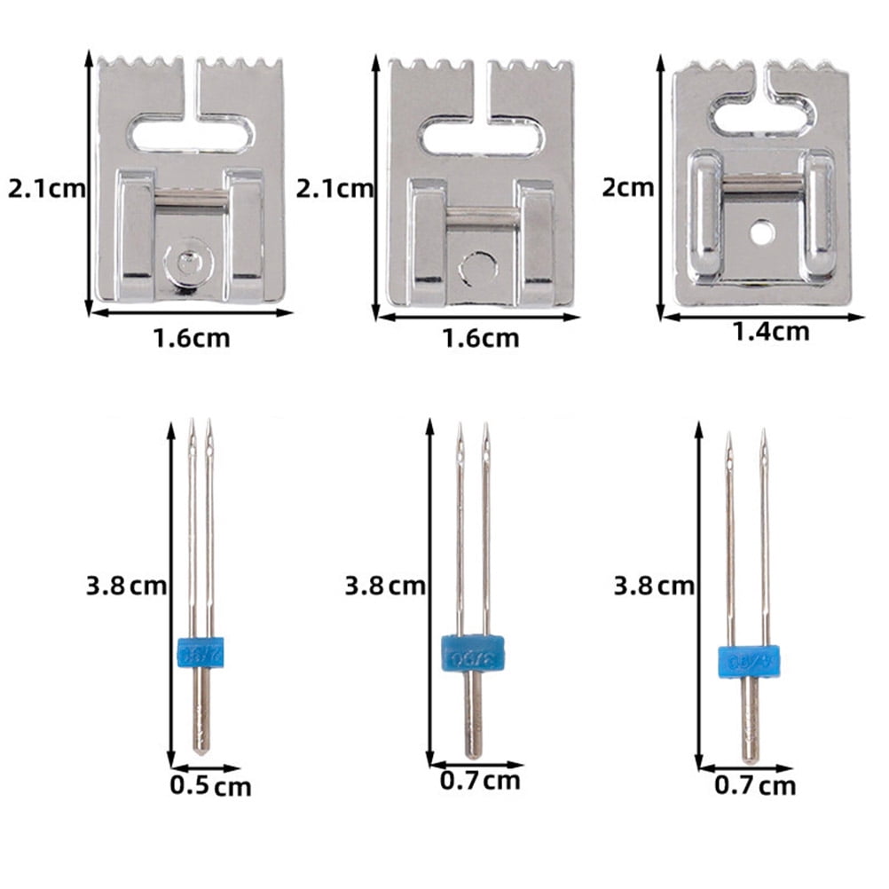 OUNONA 1Set Universal Sewing Machine Presser Foot with Double Needle for Smooth Fabric Control and Durable Stitching