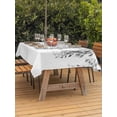 thumbnail image 3 of Outdoor Tablecloth with Umbrella Hole for Patio/Picnic/Party/Camping, Grey Eucalyptus Waterproof Table Cloth Rectangle Table Cover Washable, Weeping Botanical Leaf Watercolor (54"x 80"), 3 of 8