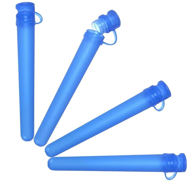 TORMEN Pre Roll Tubes 120MM Tube Watertight Storage Odor Resistant Sealed Container with Lid Plastic Protection (Sapphire Blue, 4 pcs)