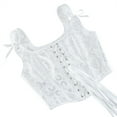 thumbnail image 5 of Guzom Womens Sexy Floral Printed Sleeveless Corset Tank Top with Adjustable Straps for Daily and Fashion Wear,White,Size S, 5 of 5