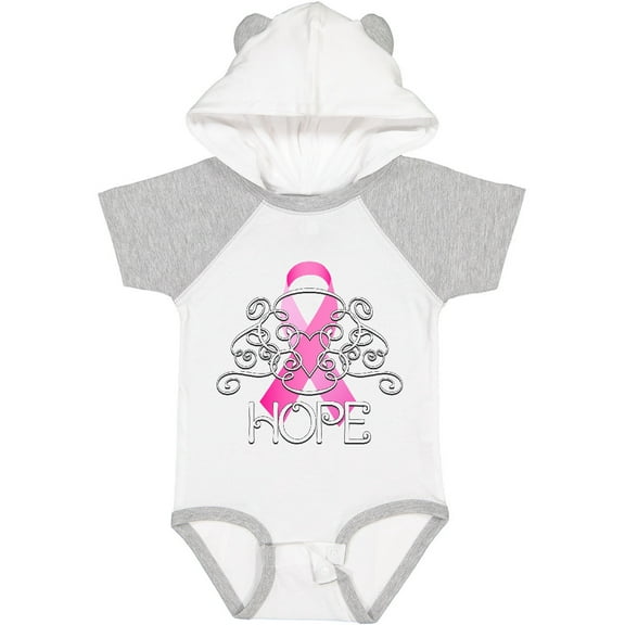 Inktastic Hope- Pink Ribbon Breast Cancer Awareness Boys or Girls Baby Bodysuit