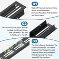 thumbnail image 3 of Uxcell Door Air Vent Cover, Aluminum Louvered Ventilation Grille Rectangle Toe Kick Vent with Mounting Screws for Shoe Cabinet Wardrobe Silver 6 x 1.2 Inch, 3 of 7